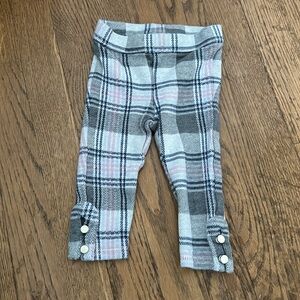 Janie and jack plush pastels plaid ponte pants baby girls